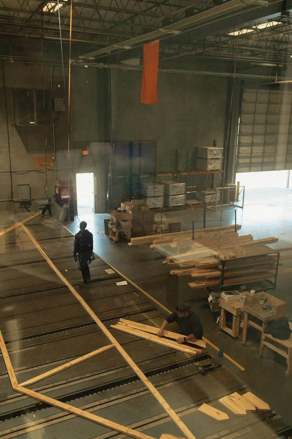 Roof trusses ready for delivery