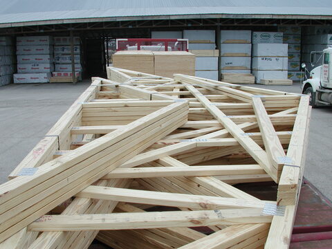 Truss and panels